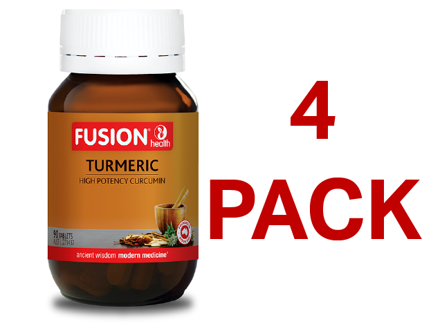 Fusion Health Turmeric 90 Tablets - 4 Pack