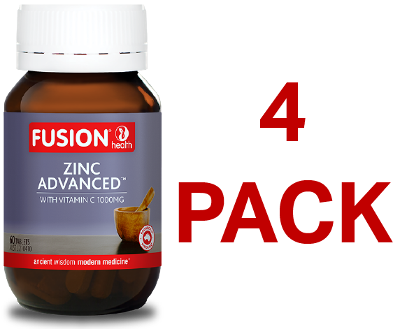 Fusion Health Zinc Advanced 60 Tablets - 4 Pack
