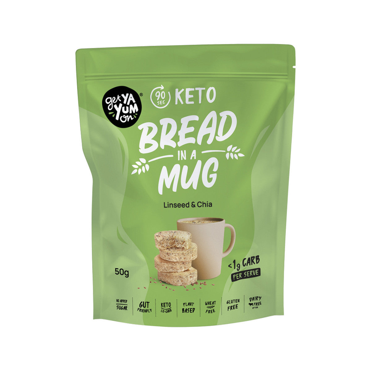 Get Ya Yum On - Bread In A Mug Linseed and Chia