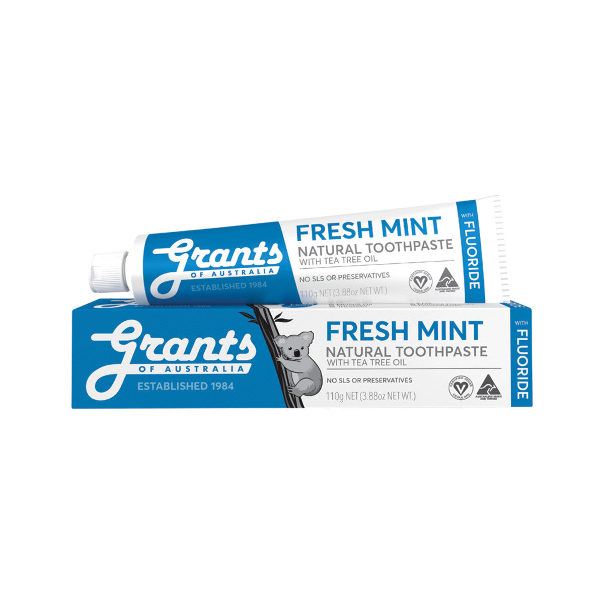 Grants - Natural Toothpaste (Fresh Mint with Tea Tree Oil)
