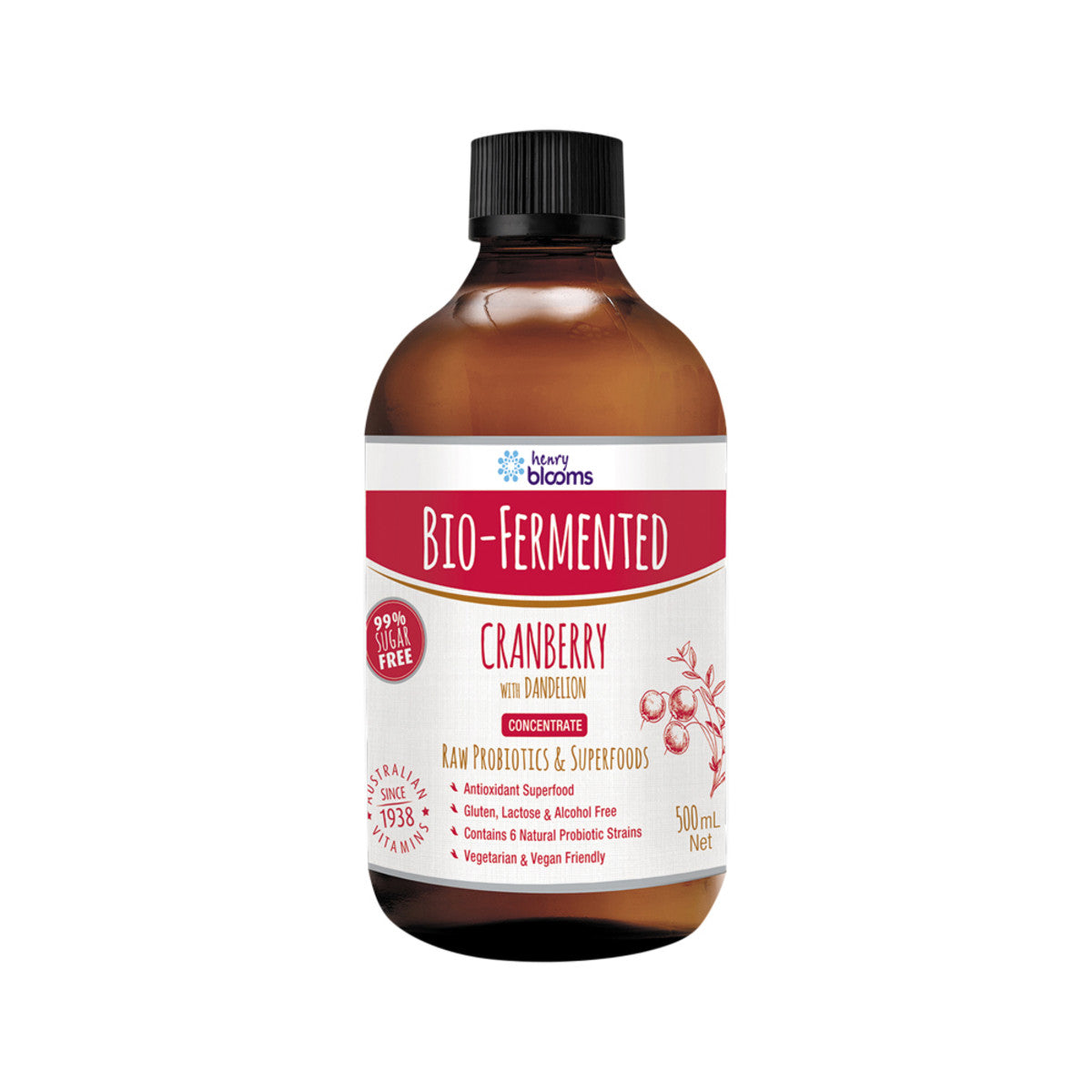 Henry Blooms - Bio Fermented Cranberry with Dandelion Concentrate (with Dandelion)