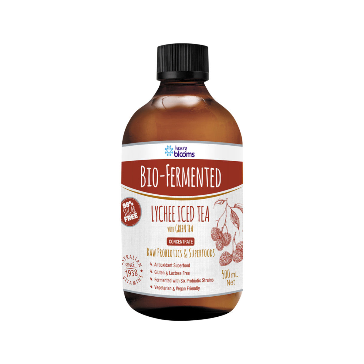 Henry Blooms - Bio Fermented Lychee Iced Tea Green Tea Concentrate