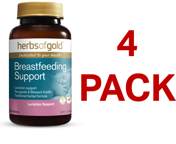 Herbs of Gold Breastfeeding Support 60 Tablets - 4 Pack