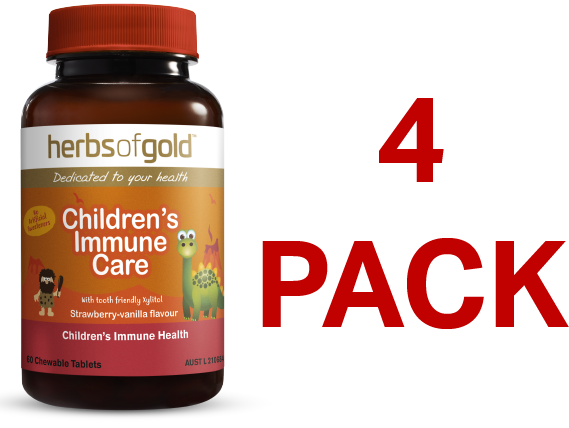 Herbs Of Gold Children's Immune Care 60 Chewable Tablets - 4 Pack