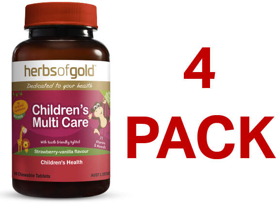 Herbs Of Gold Children's Multi Care 60 Chewable Tablets - 4 Pack