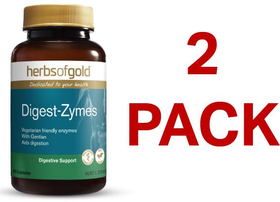 Herbs of Gold Digest-Zymes 60 Capsules - 2 Pack