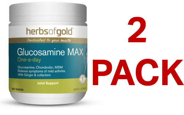 Herbs of Gold Glucosamine MAX 180 Tablets - 2 Pack