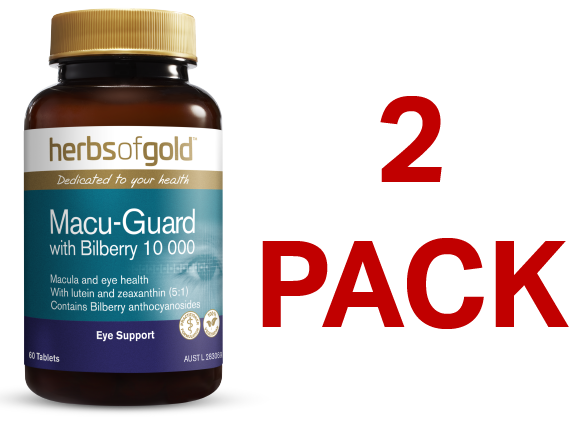 Herbs of Gold Macu-Guard with Bilberry 10,000 60 Capsules - 2 Pack