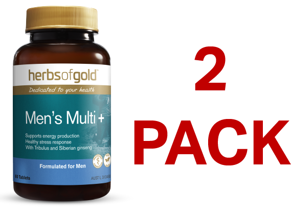 Herbs of Gold Men's Multi+ 60 Tablets - 2 Pack