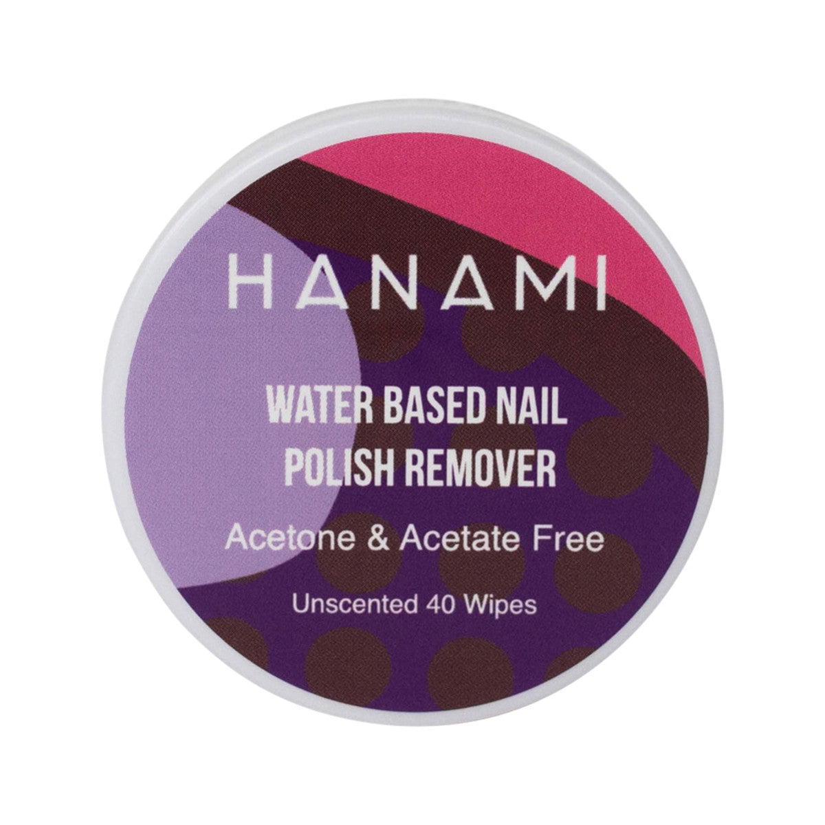Hanami - Nail Polish Remover Water Based Wipes Unscented 40 Pack