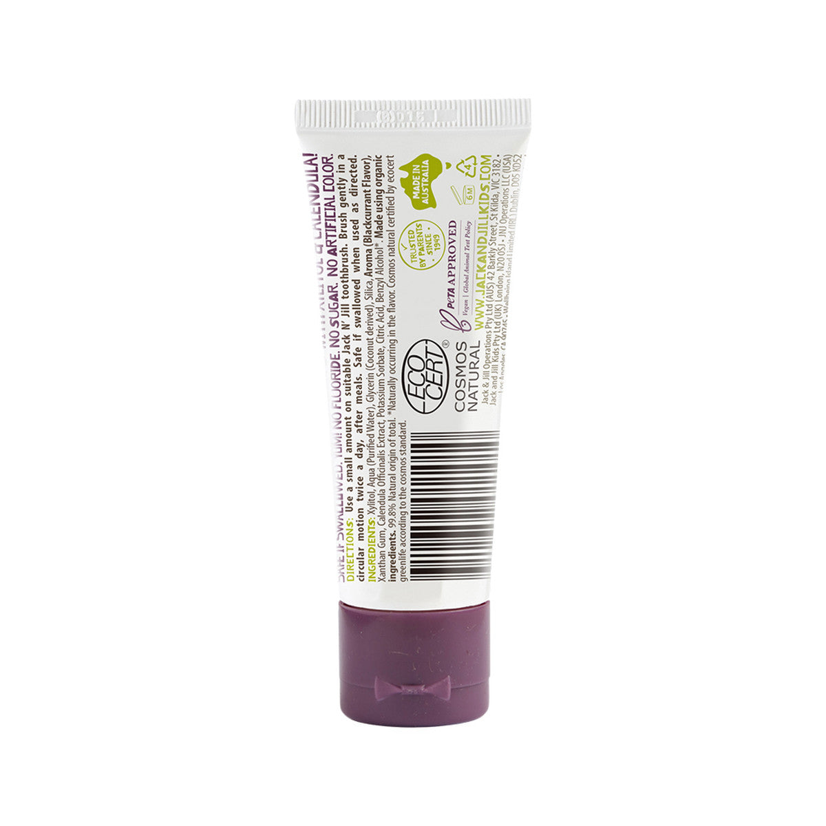 Jack N' Jill - Natural Toothpaste with Calendula (Fluoride Free) Blackcurrant