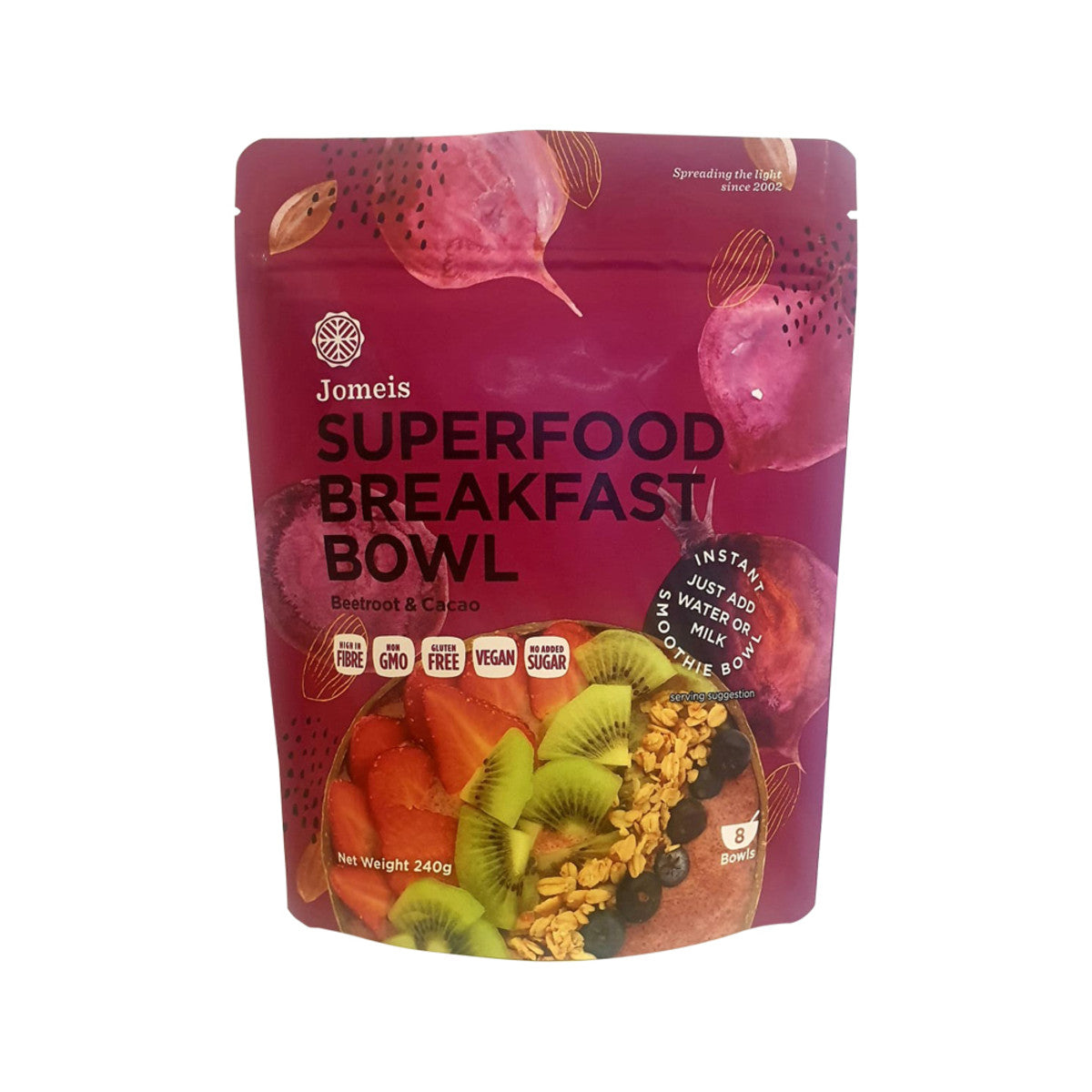 Jomeis Fine Foods Superfood Breakfast Bowl Mix Beetroot Cacao 240g