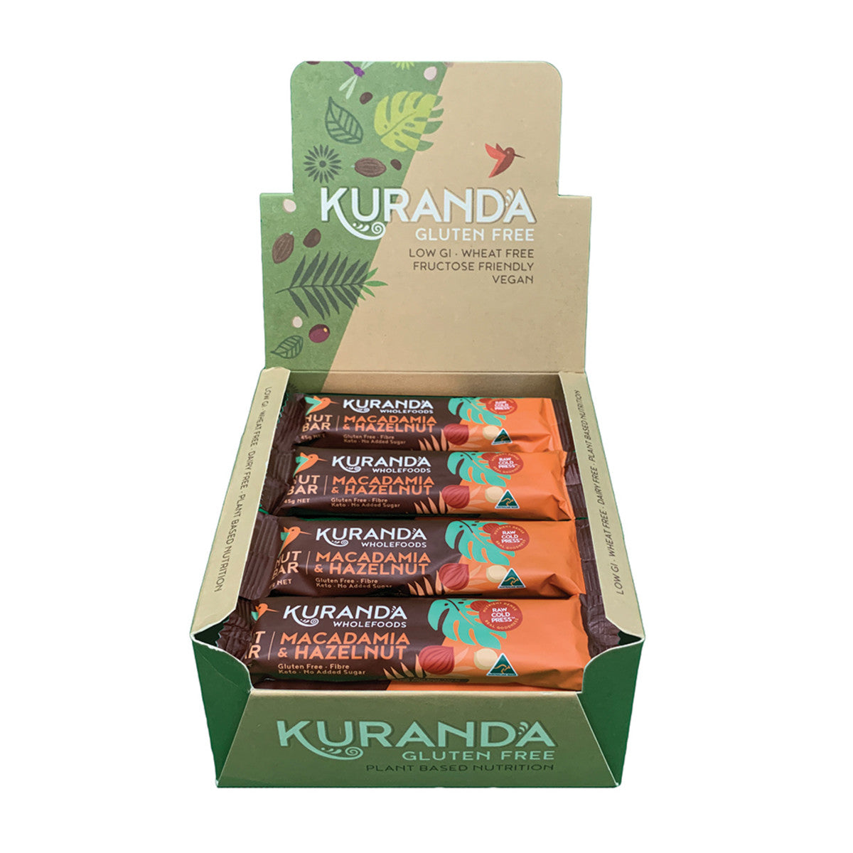 Kuranda - Gluten Free Nut Bars Macadamia Hazelnut 45g