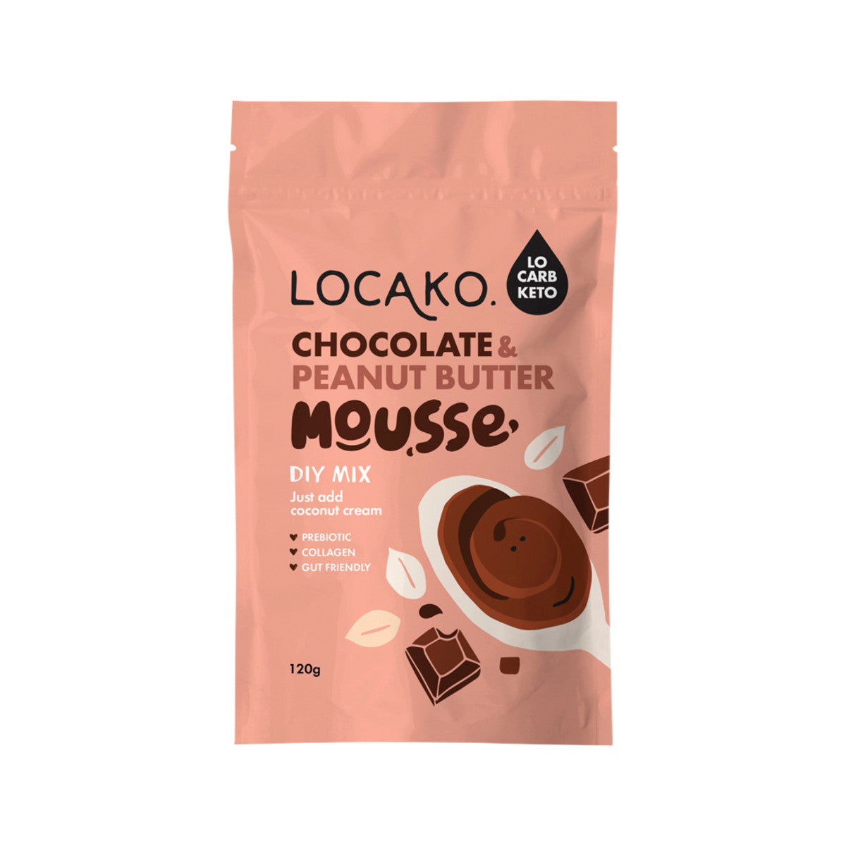 Locako Mousse Chocolate and Peanut Butter (DIY Mix) 120g