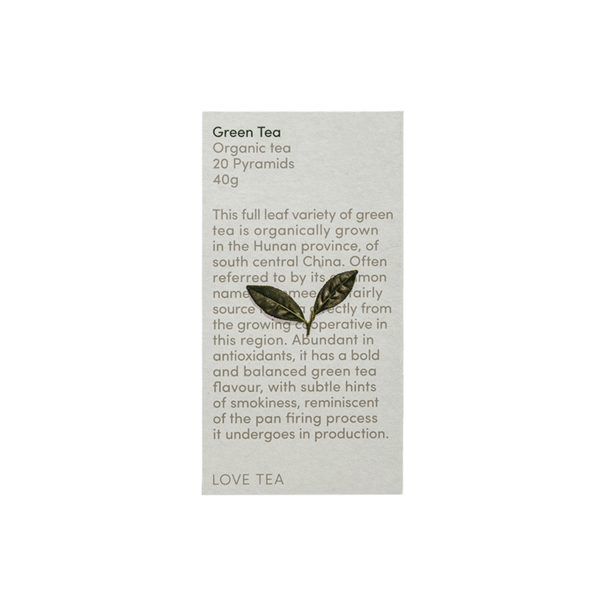 Love Tea - Organic Green Tea Tea Bags