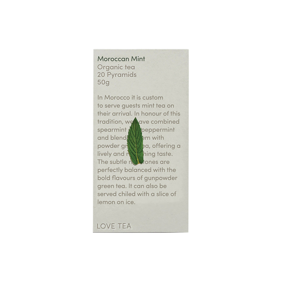 Love Tea - Organic Moroccan Mint Tea Bags