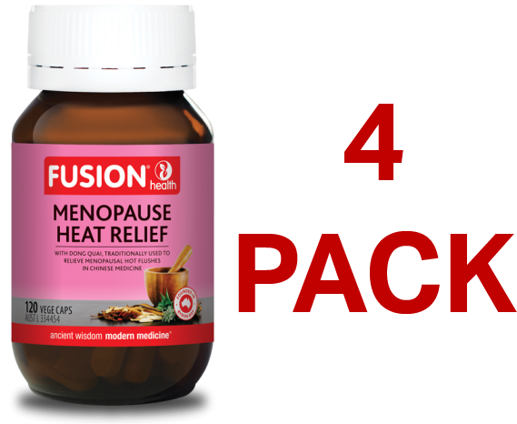 Fusion Health Menopause Heat Relief 120 Capsules - 4 Pack