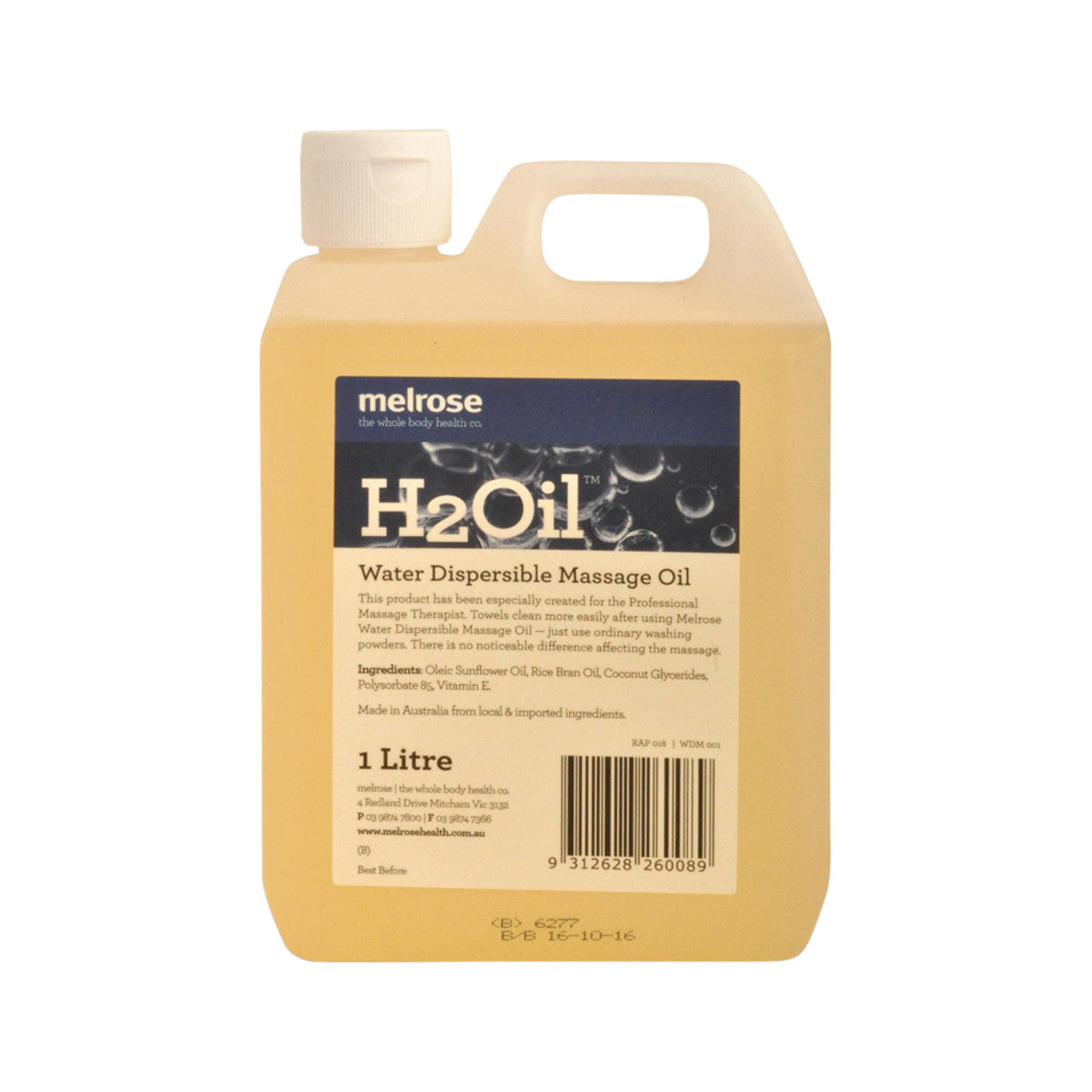Melrose - H2Oil Water Dispersible Massage Oil