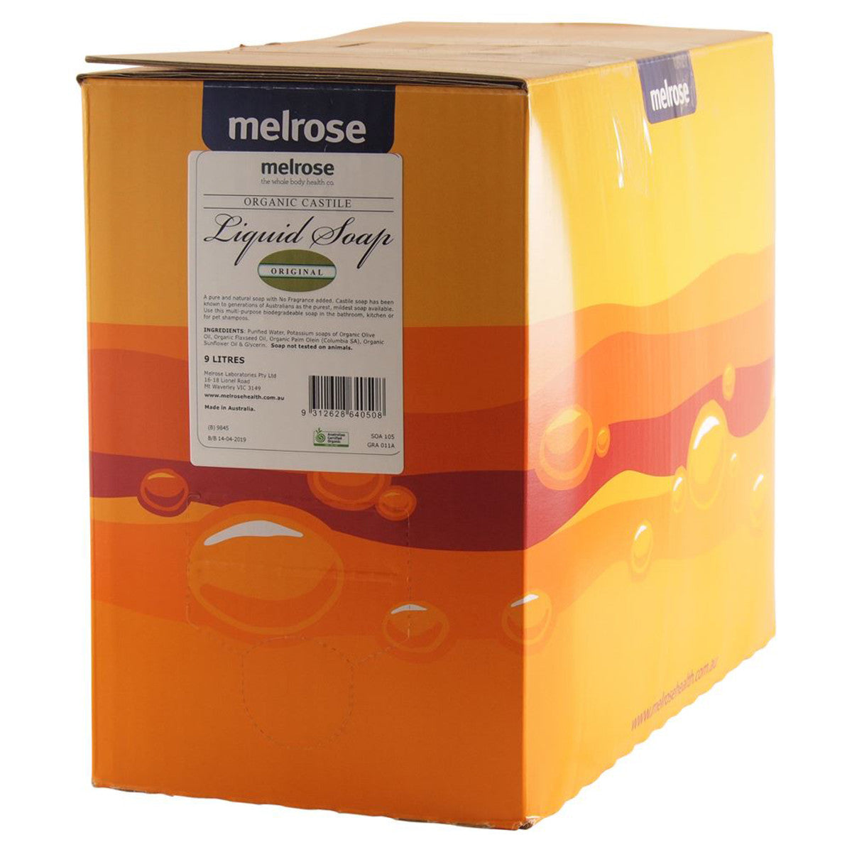 Melrose Organic Castile Soap Original 9L