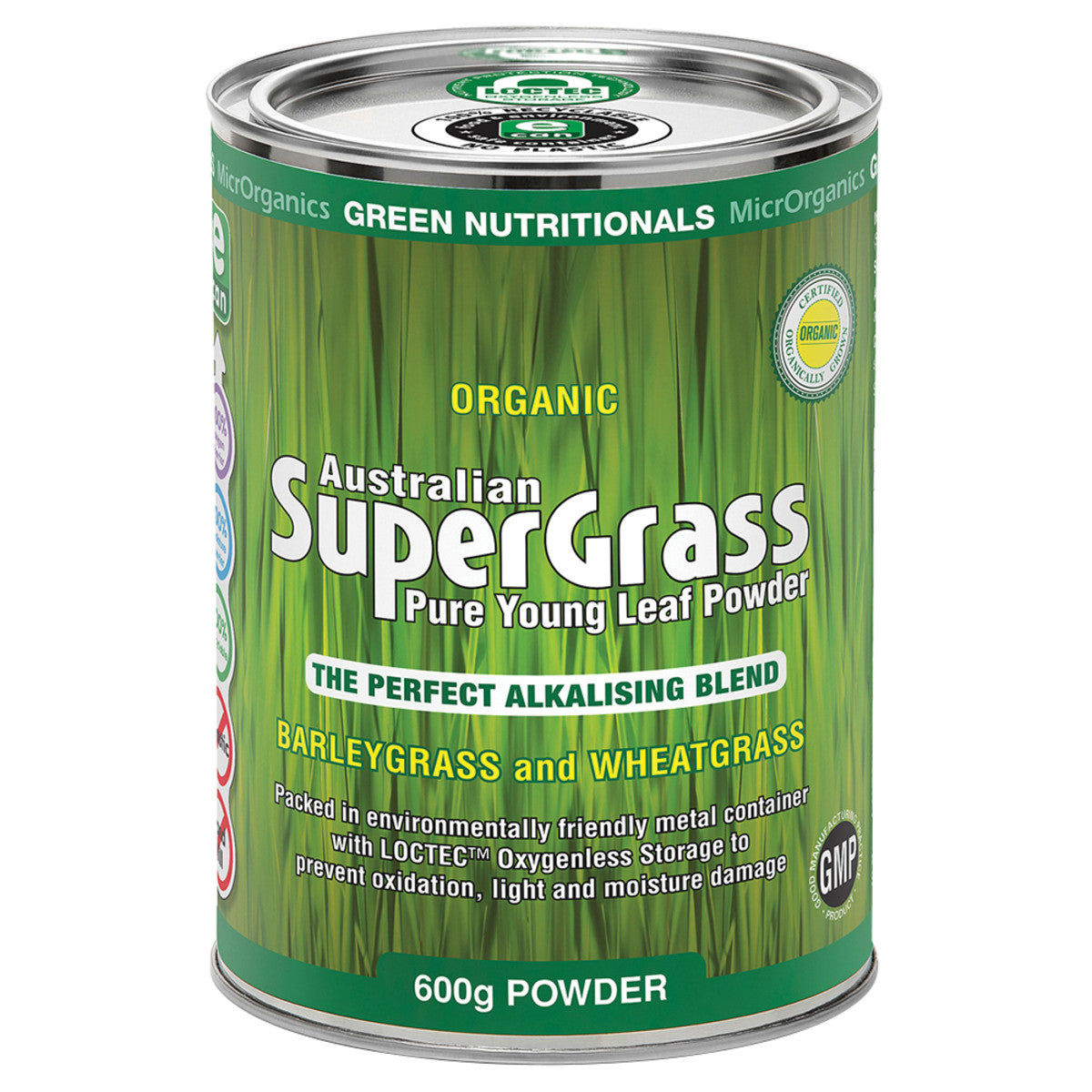 MicrOrganics Green Nutrit Org Aust SuperGrass Powdr 600g