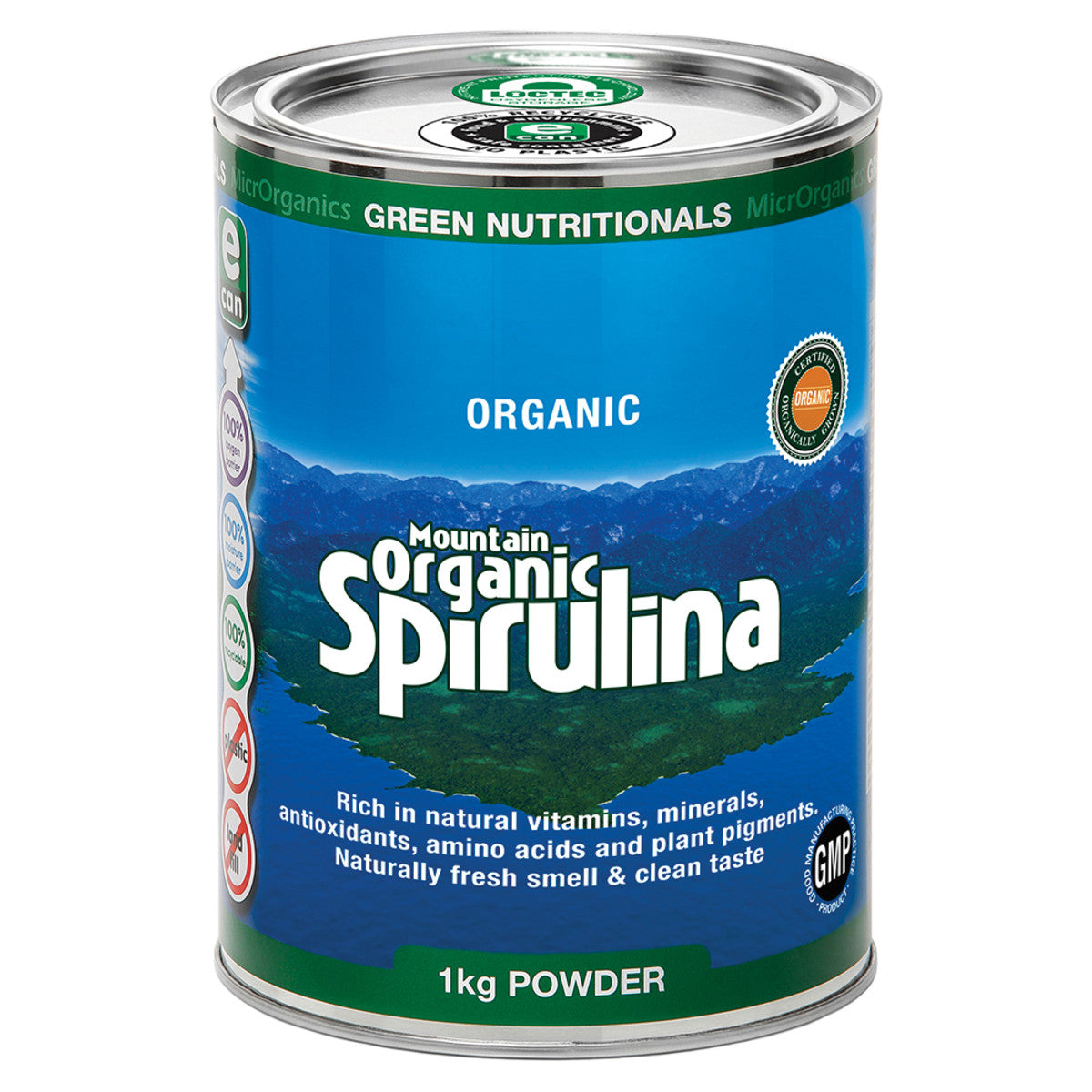 MicrOrganics Green Nutrit Mountain Org Spirulina Pwd 1kg