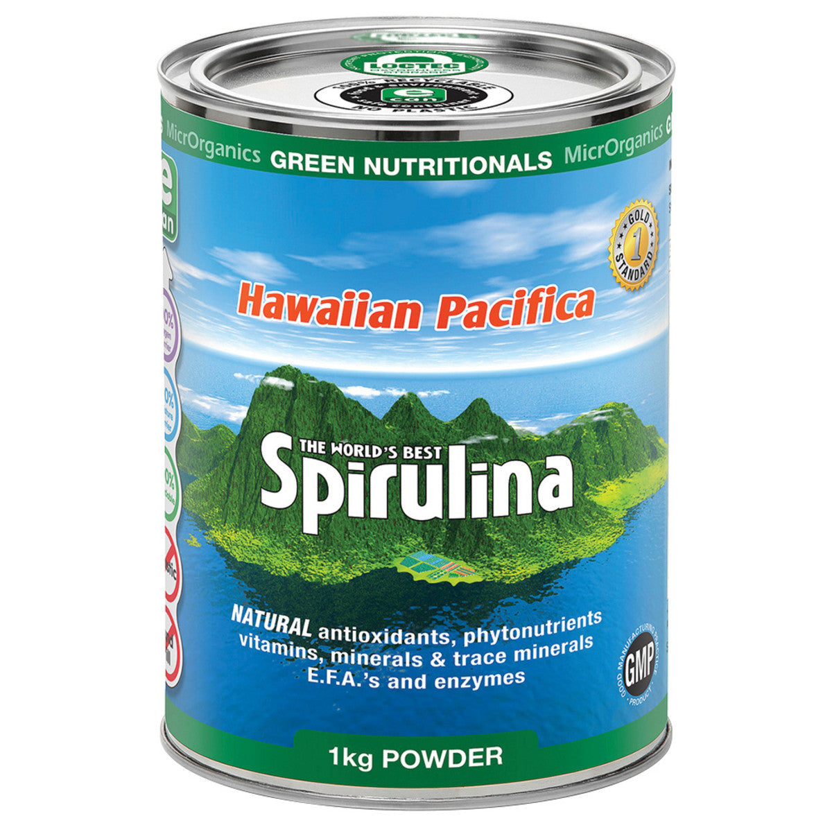 MicrOrganics Green Nutrit Hawaiian Pac. Spirulina Pwd 1kg