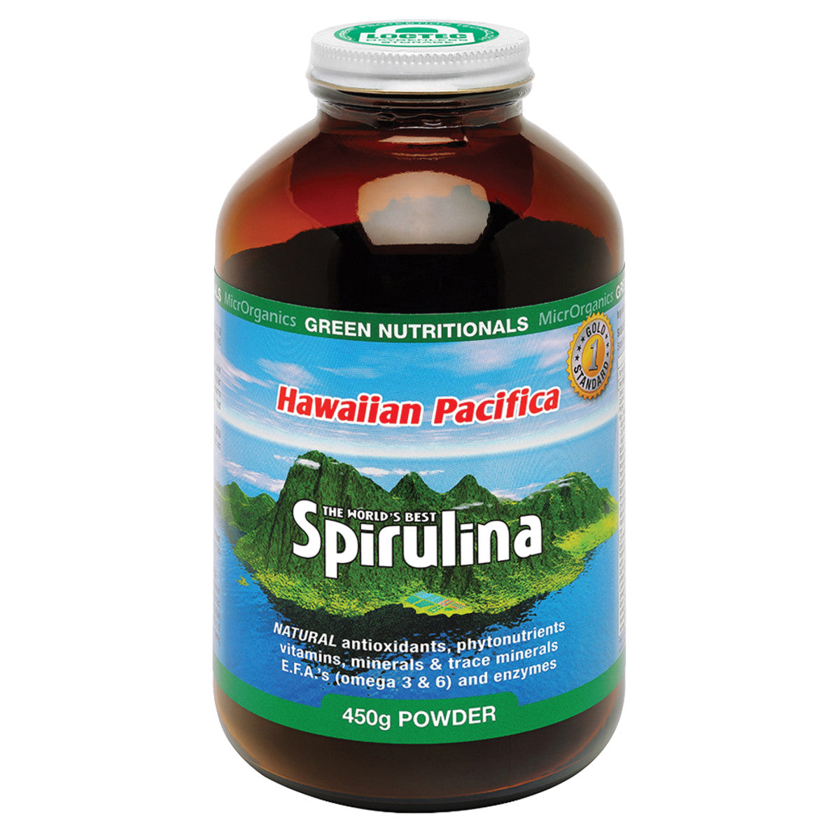 MicrOrganics Green Nutrit Hawaiian Pac. Spirulina Pwd 450g