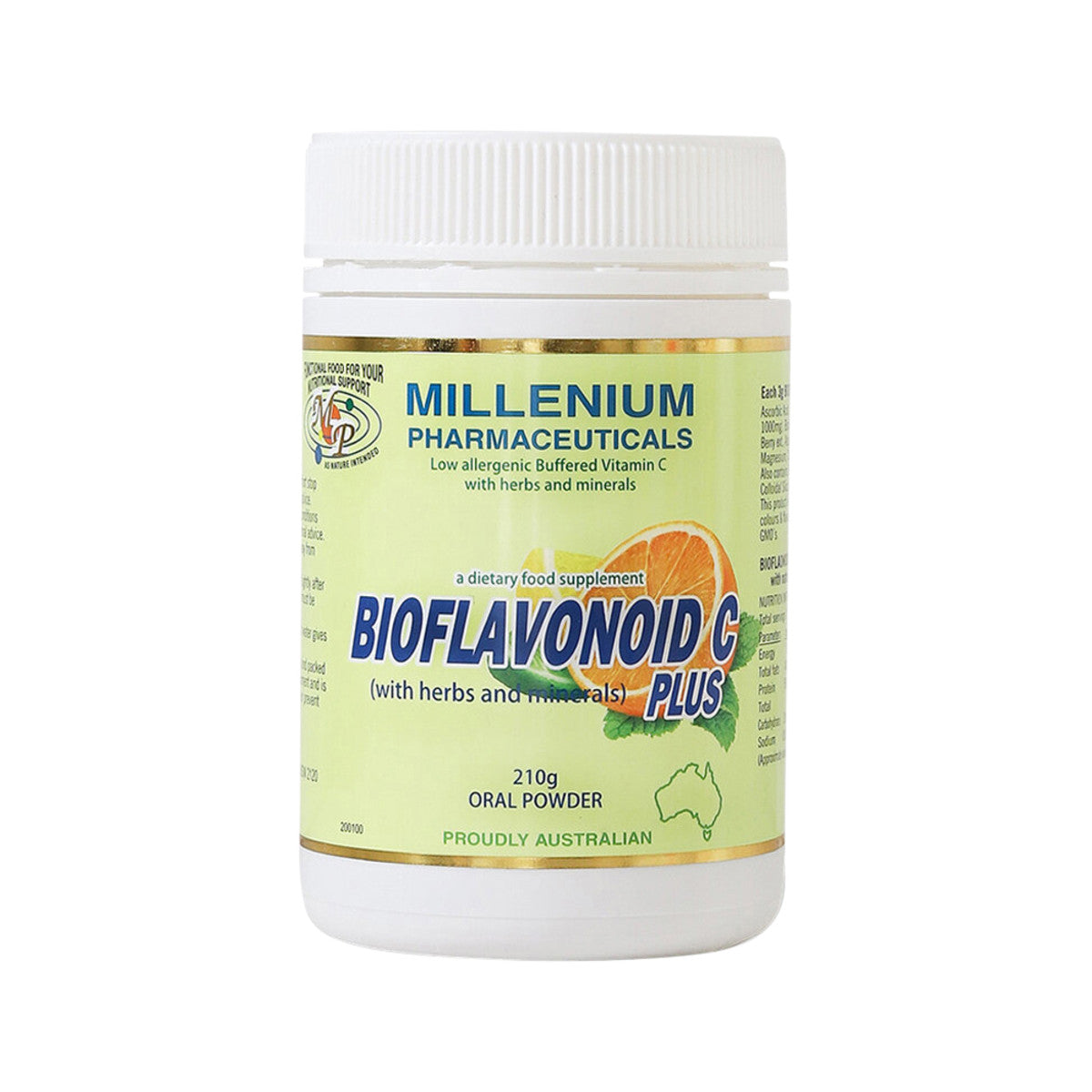 Millenium Pharmaceuticals Bioflavonoids C Plus 210g