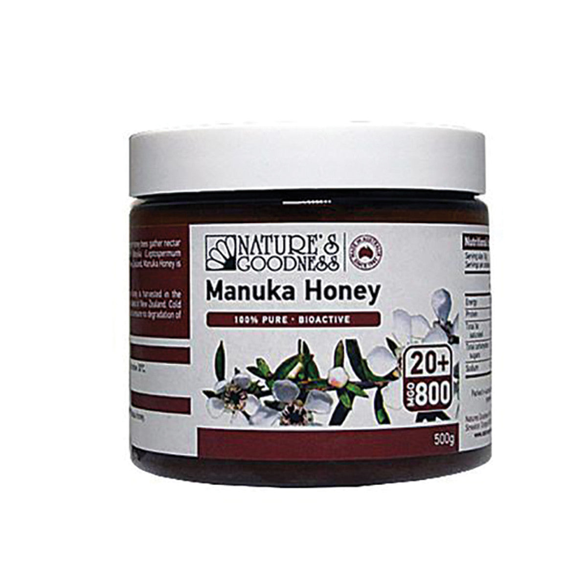 Nat Goodness Active Manuka Honey MGO 800 500g