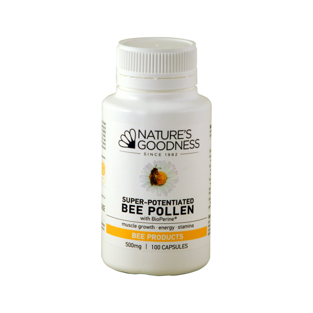 Nature's Goodness - Super-Potentiated Bee Pollen with BioPerine 500mg