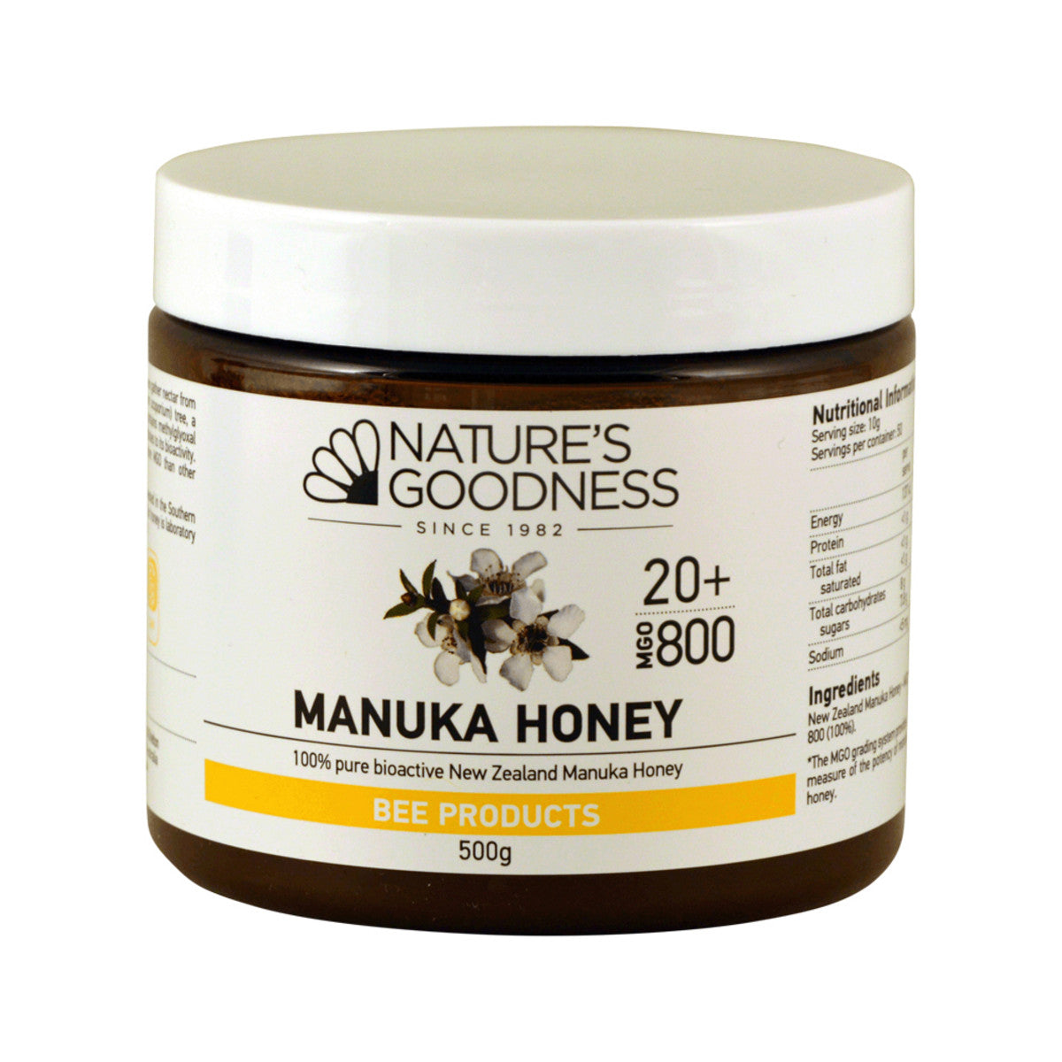 Nature's Goodness - Manuka Honey (100% Pure Bioactive NZ) MGO 800