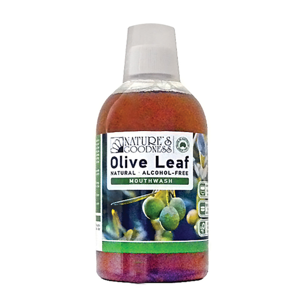 Nat Goodness Olive Leaf Mouthwash (alcohol free) 500ml