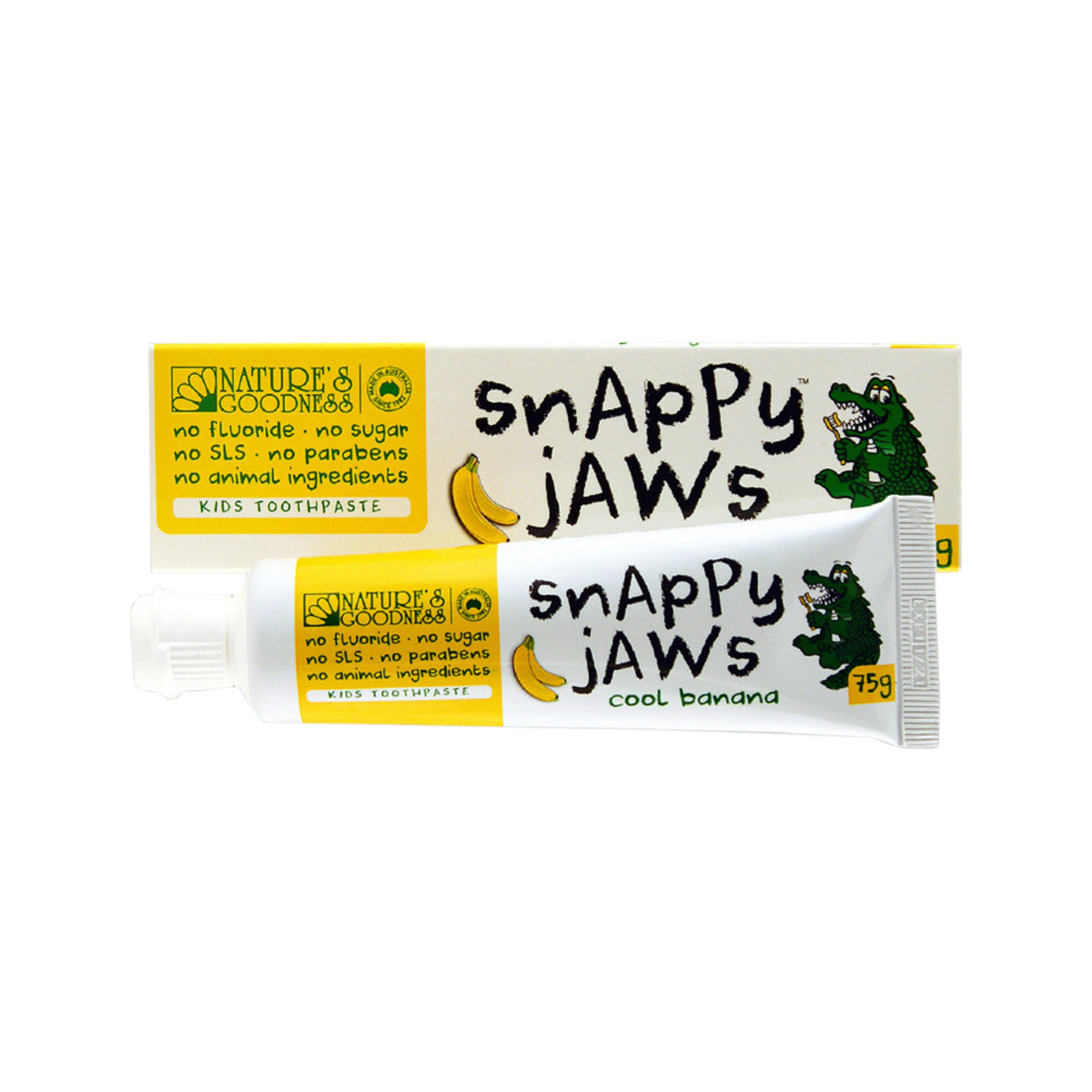 Nat Goodness Snappy Jaws Toothpaste Cool Banana 75g