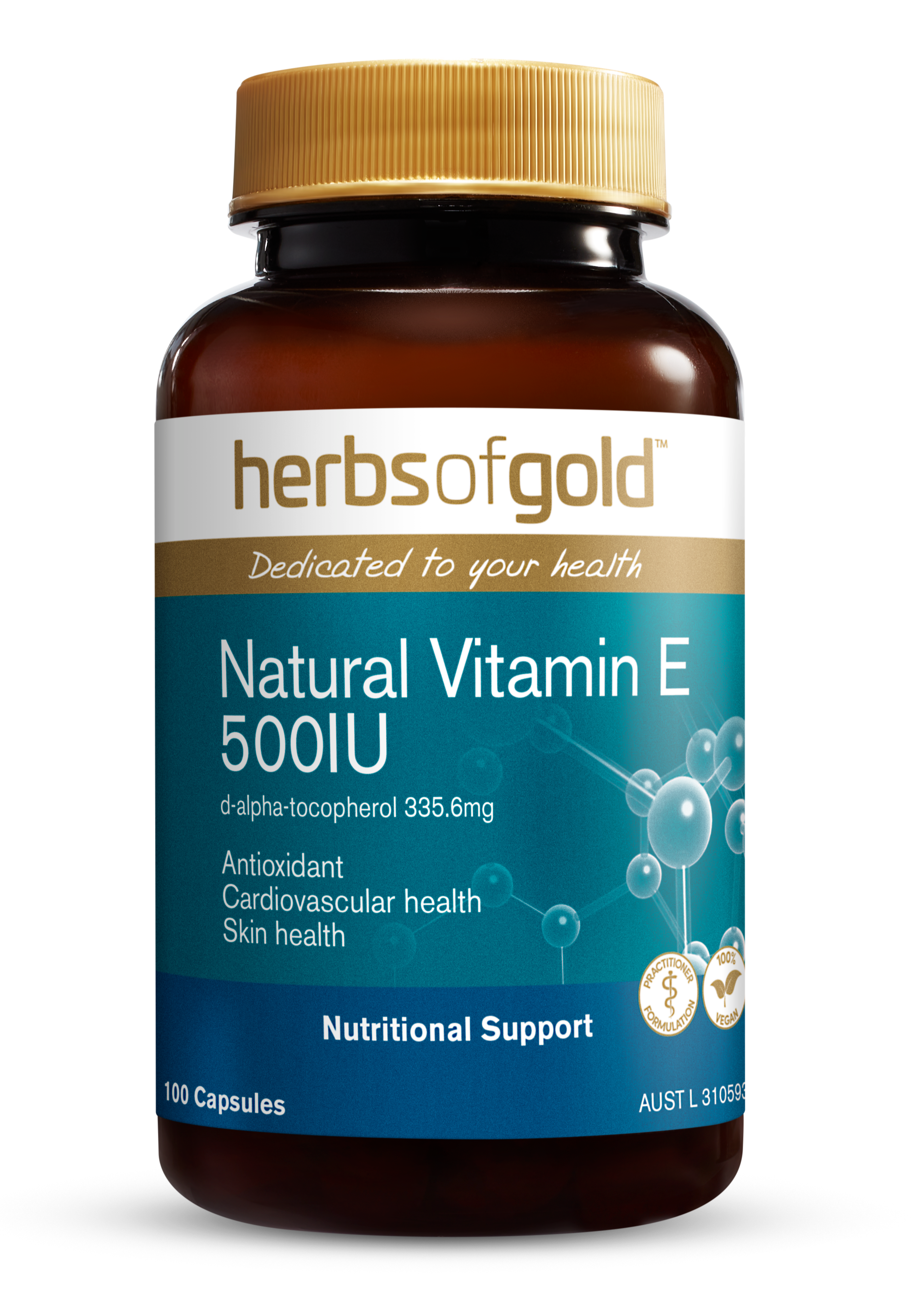 Herbs of Gold - Natural Vitamin E 500I.U.