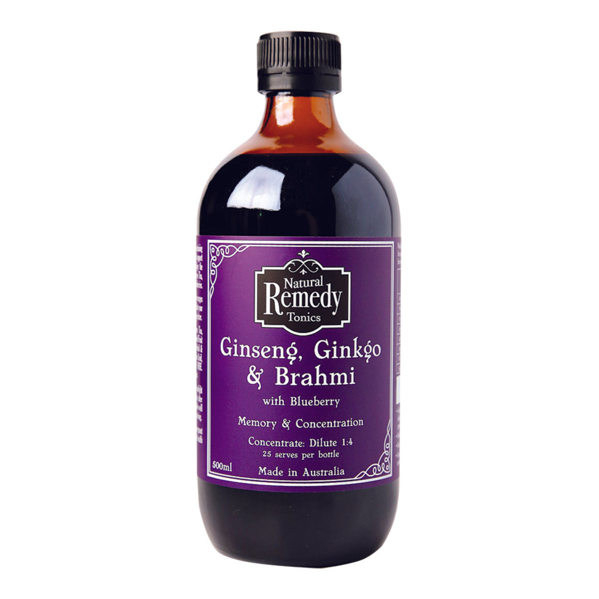 Natural Remedy Tonics - Ginseng Ginkgo and Brahmi