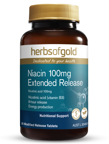 Herbs of Gold - Niacin 100mg Extended Release