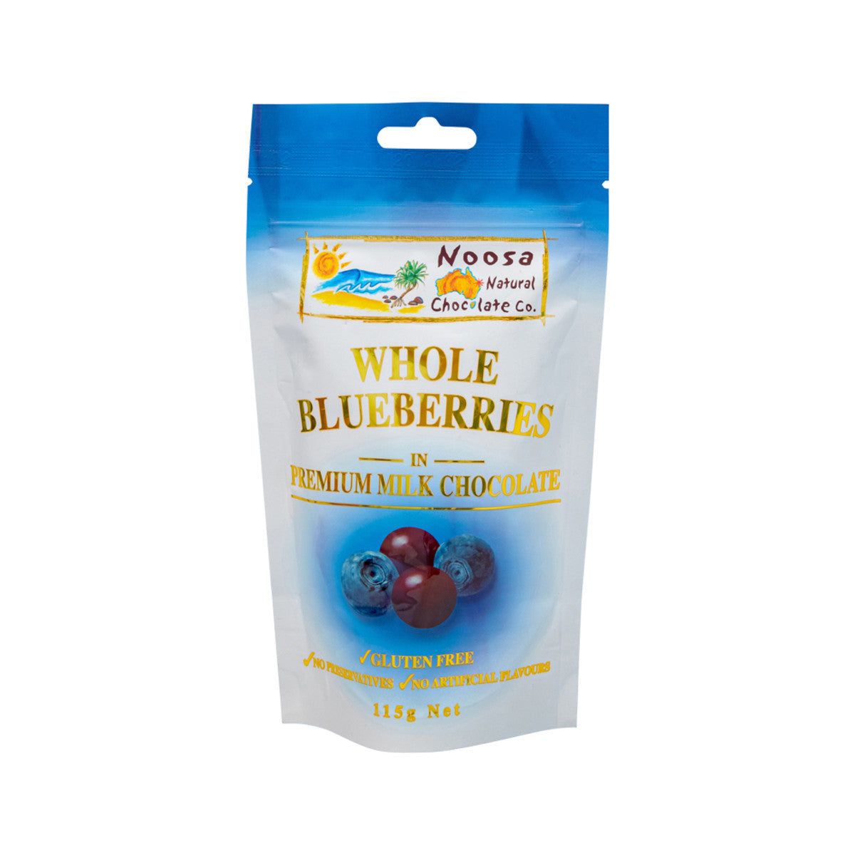 Noosa Natural Blueberries Milk Chocolate 115g