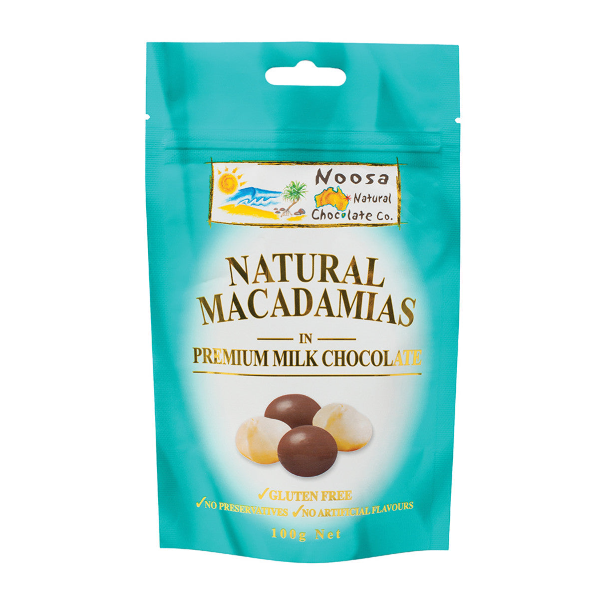 Noosa Natural Macadamias Milk Chocolate 100g