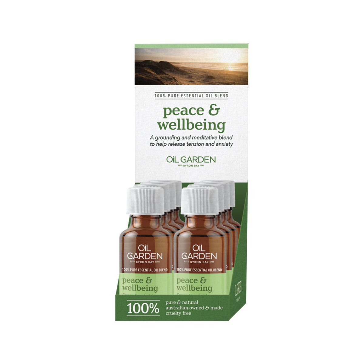 Oil Garden Essential Oil Blend Peace Wellbeing 25ml x 8 Dis