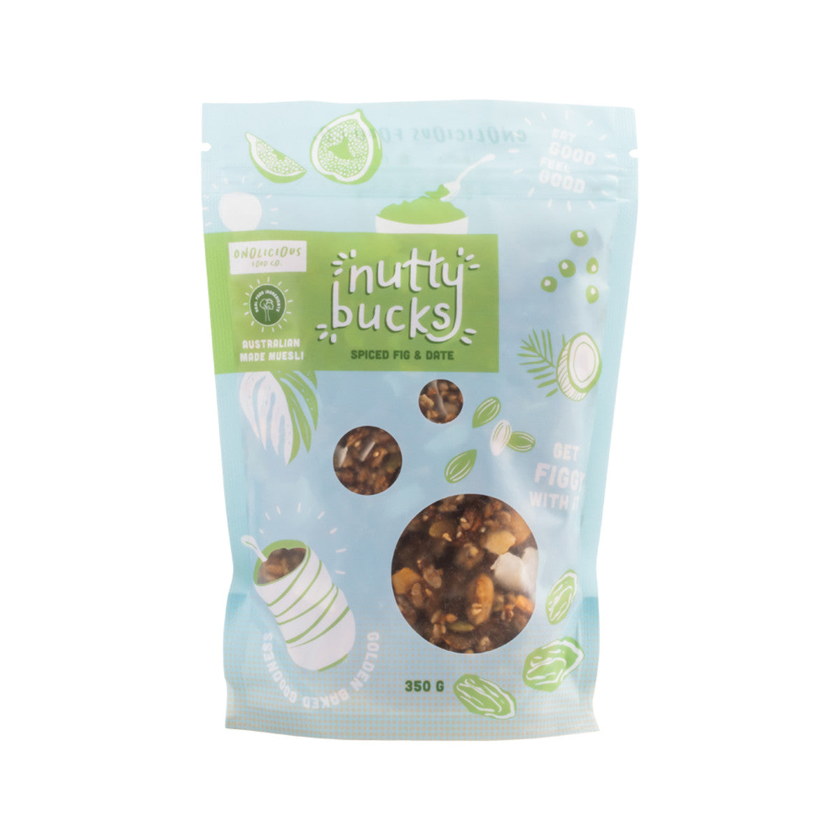 Onolicious Food Nutty Bucks Muesli Spiced Fig and Date 350g