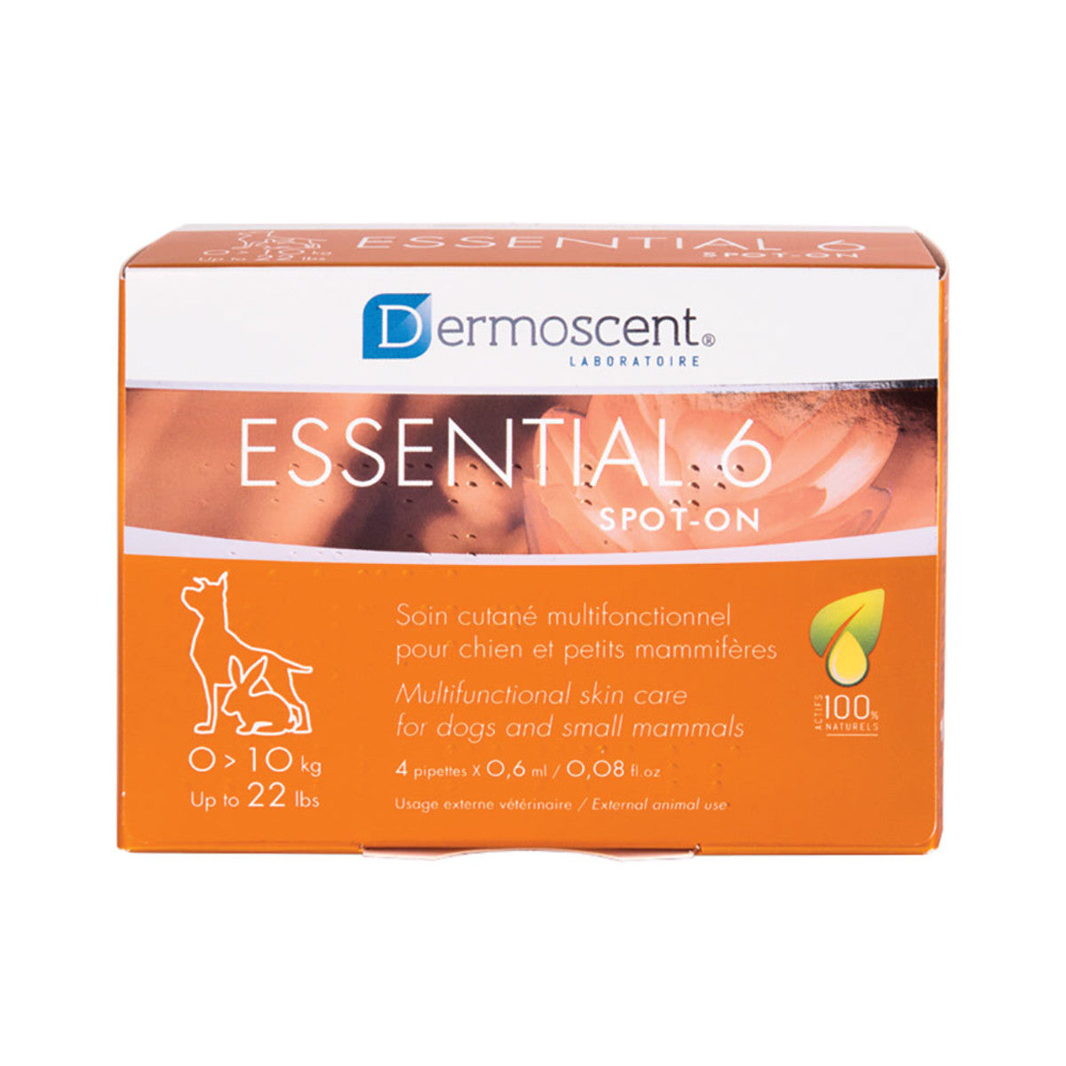 PAW Essential6 SpotOnCare Dogs Small (0 10kg) 0.6ml x4 pip