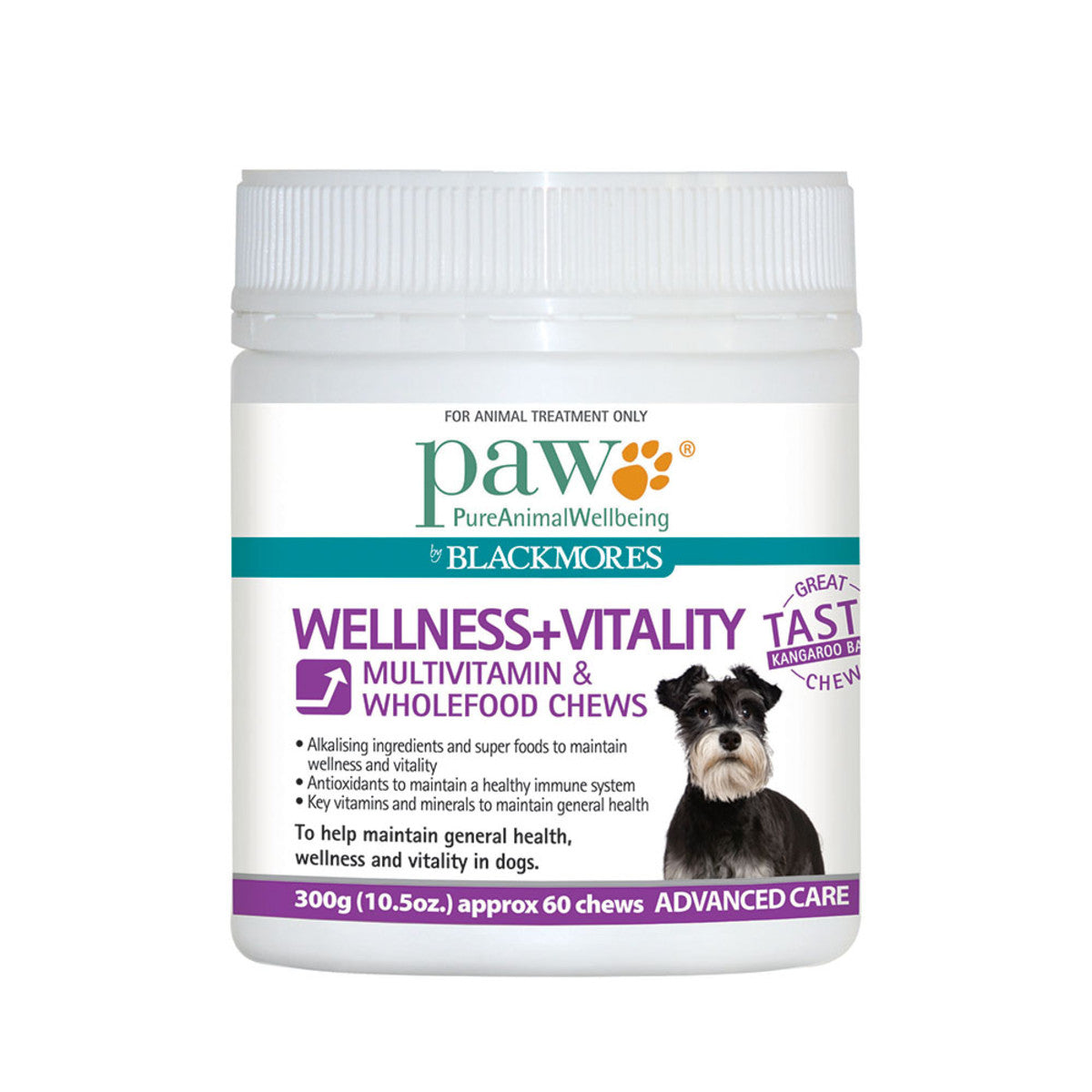 PAW Wellness Plus Vitality Multivit Wholefood Chews 300g