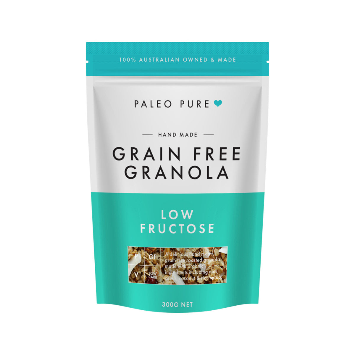 Paleo Pure Org Grain Free Granola Low Fructose 300g