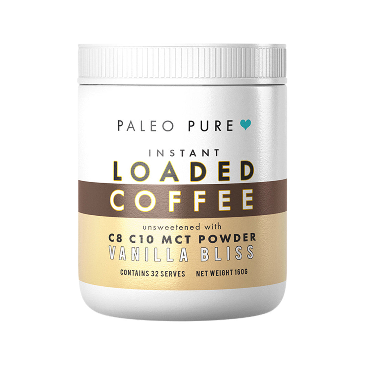 Paleo Pure Instant Loaded Coffee Vanilla Bliss 160g