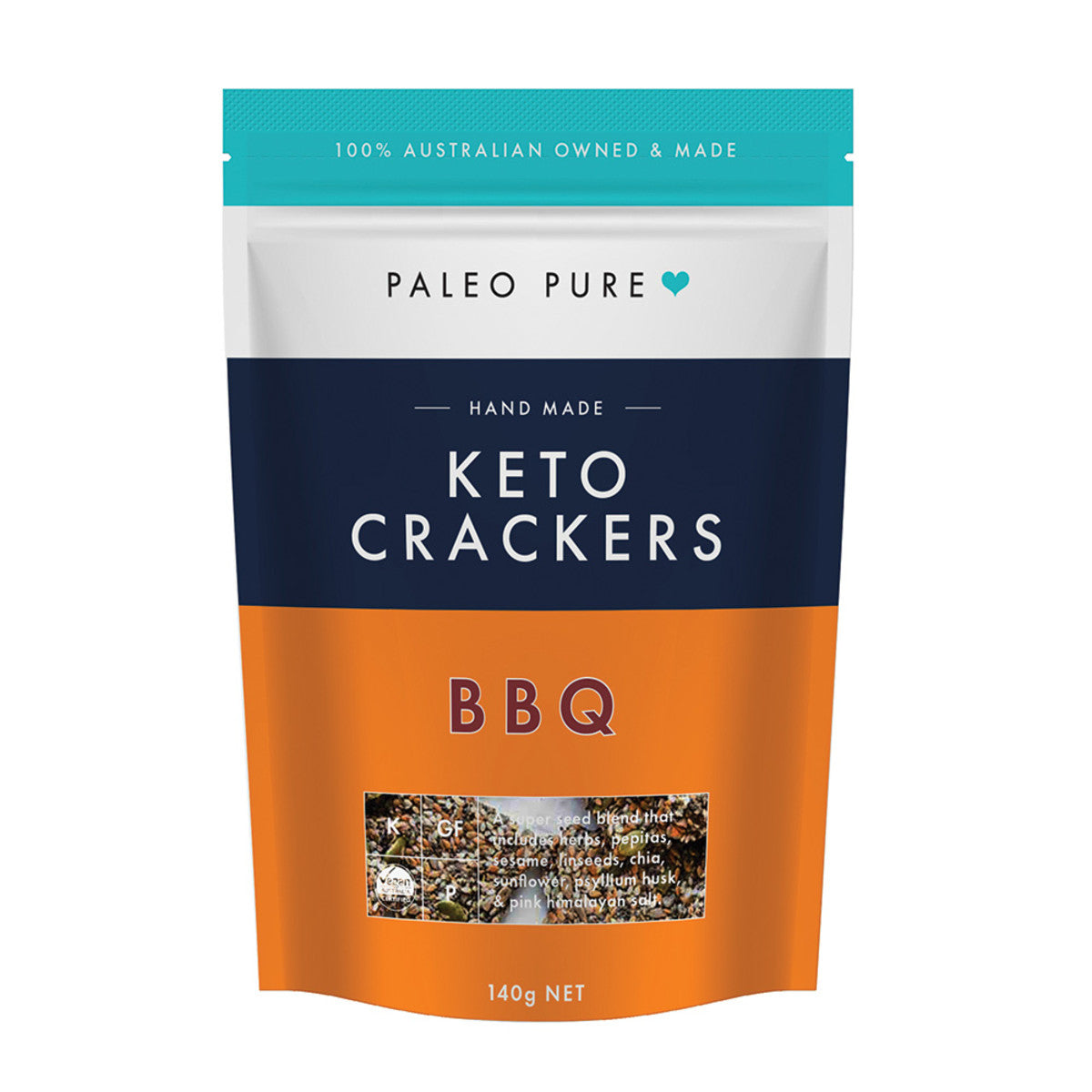 Paleo Pure Keto Crackers BBQ 140g