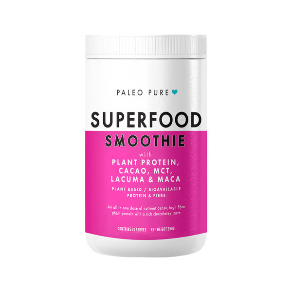 Paleo Pure Superfood Smoothie w Hemp Protein MCT Cacao 250g