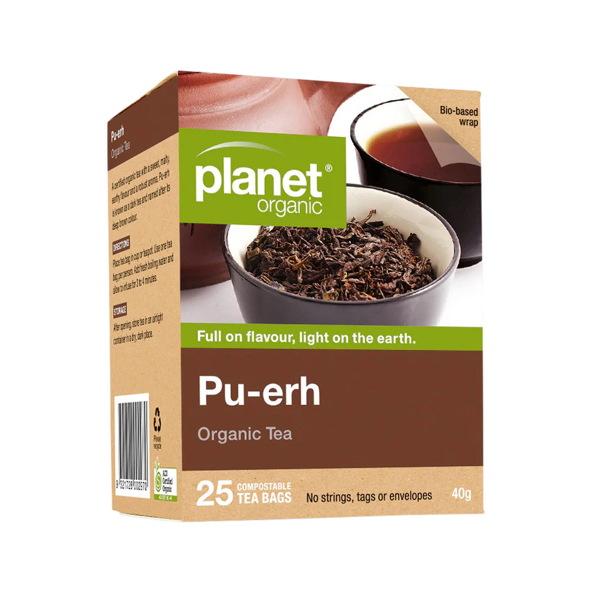 Planet Organic Pu'erh Herbal Tea x 25 Tea Bags