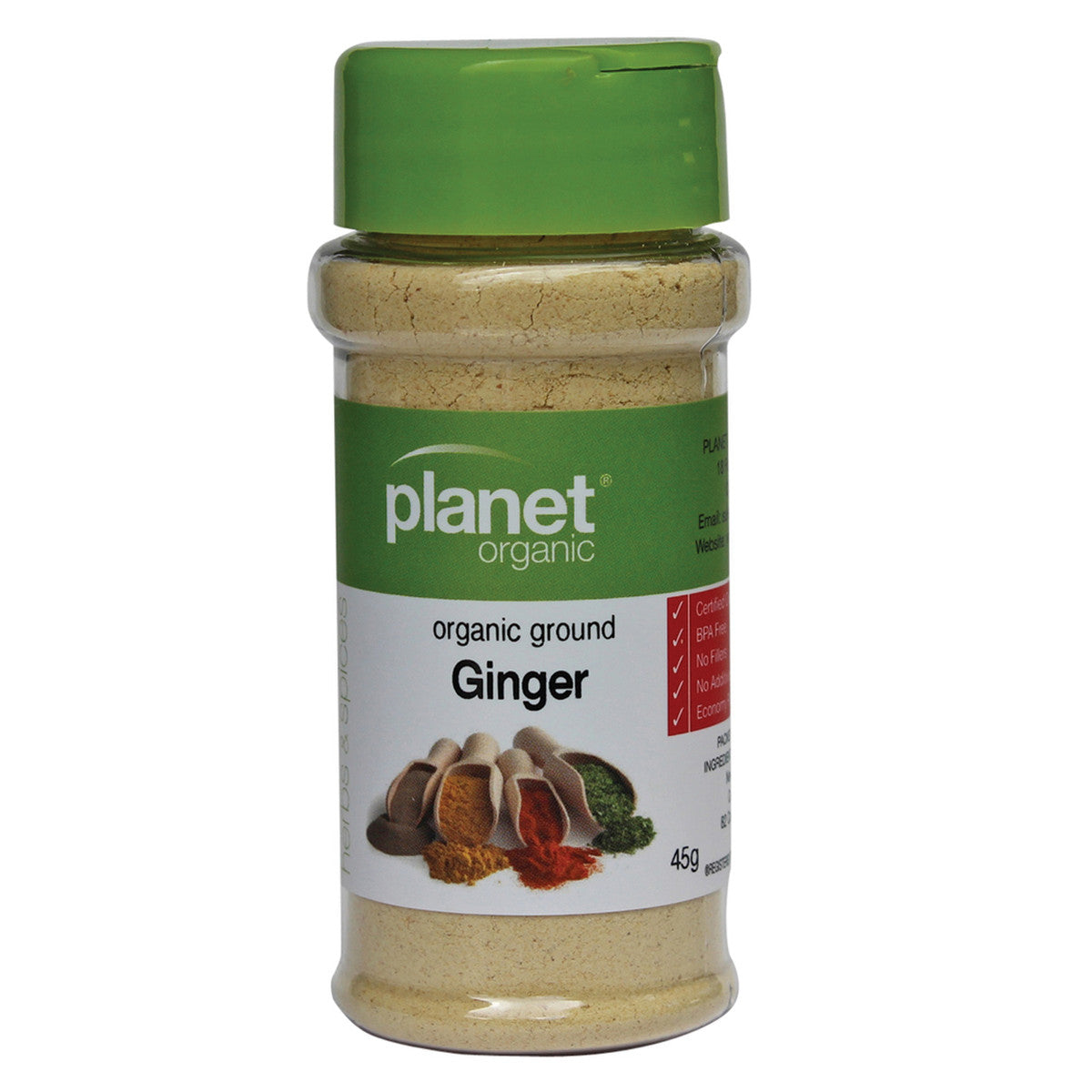 Planet Organic Ginger Ground Shaker 45g