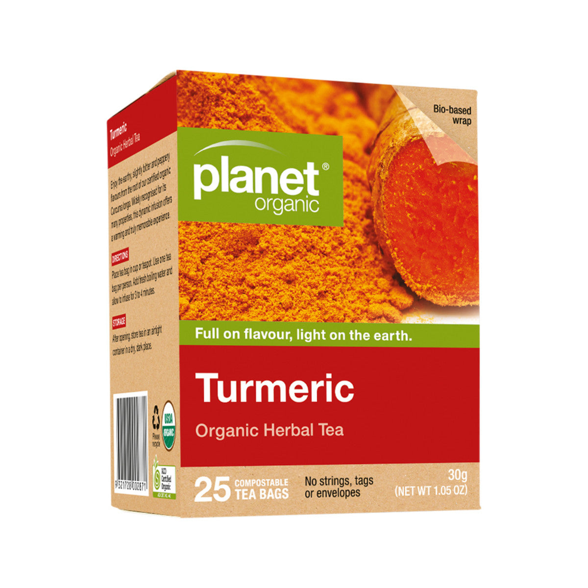Planet Organic Turmeric Herbal Tea x 25 Tea Bags