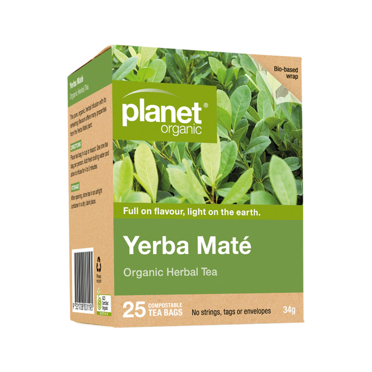Planet Organic Yerba Mate Herbal Tea x 25 Tea Bags